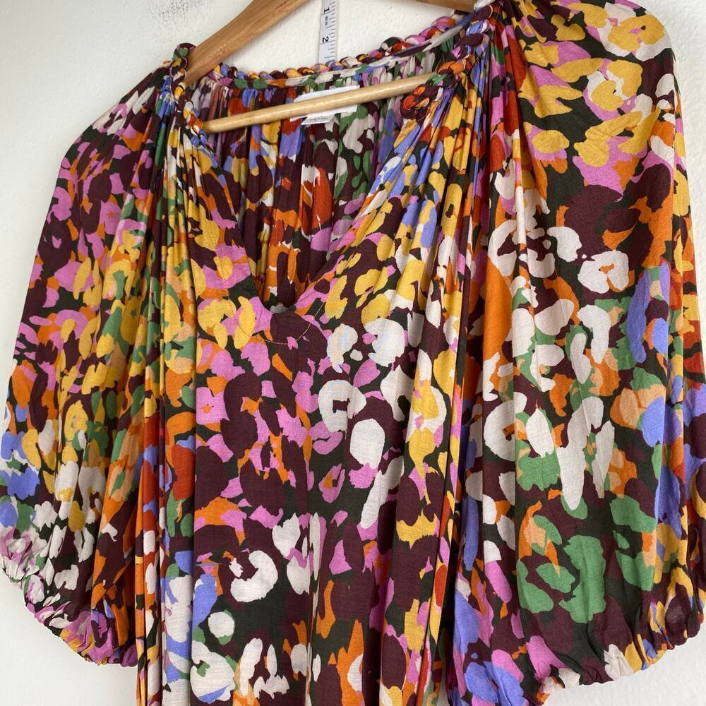 Velvet Gracie Mini Dress Pink Multi Tie Waist Boho Dress Large - Picture 10 of 16